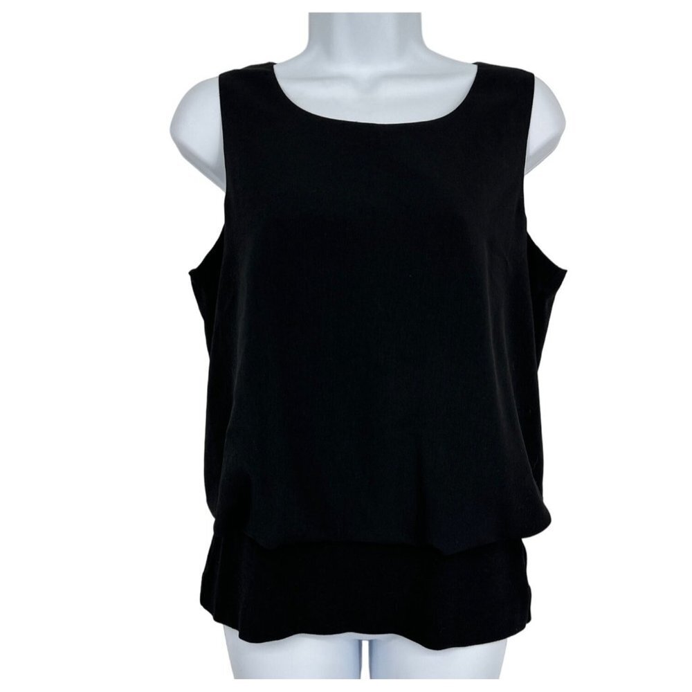 Cabi Black Indulgence Tank Back Zipper Womens Size S